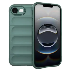 iPhone 16e Силиконов калъф Magic Shield Противоударен кейс зелен