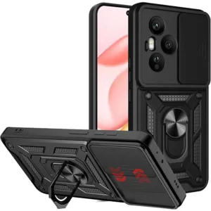 Honor 400 Pro Противоударен кейс с ринг и камера протект черен