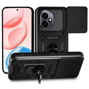 Honor 400 Противоударен кейс с ринг и камера протект черен