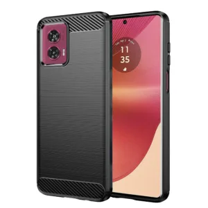 Motorola Edge 50 Fusion Силиконов калъф Carbon silicone Черен цвят