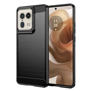 Motorola Edge 50 Ultra Силиконов калъф Carbon silicone черен