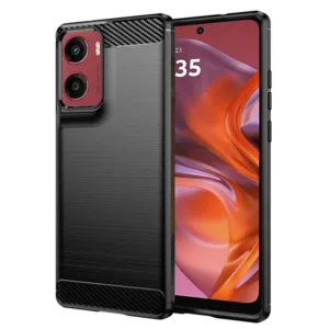 Motorola Moto G05 Силиконов калъф Carbon silicone Черен цвят