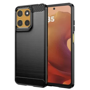 Motorola Moto G15 Силиконов калъф Carbon silicone Черен цвят