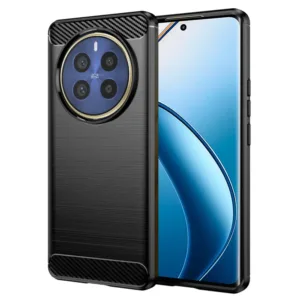 Realme 12 Pro+ Силиконов калъф Carbon silicone Черен цвят