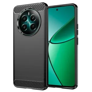 Realme 12 Силиконов калъф Carbon silicone Черен цвят