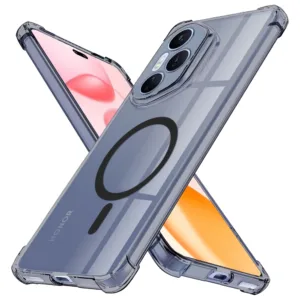 Honor 400 Pro Калъф Противоударен прозрачен Silicone Case с MagSafe &ndash; Smoke Black