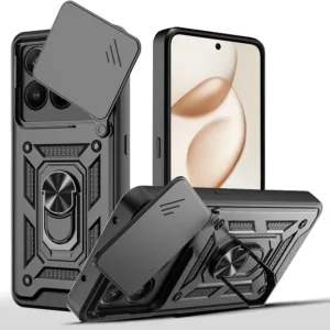 Противоударен калъф с ринг и камера протектор за Honor 400 Smart