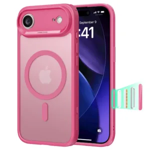 Кейс ESR Classic Hybrid HaloLock за iPhone 17 Air &ndash; Удароустойчив хибриден кейс с MagSafe и подсилена защита розов
