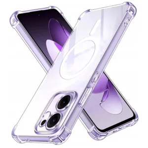 MagSafe калъф за Oppo Reno13 F &ndash; прозрачен, удароустойчив и съвместим с всички MagSafe аксесоари