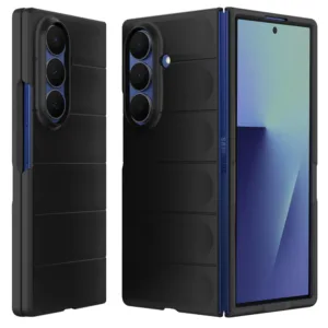 Силиконов калъф Magic Shield за Samsung Galaxy Z Fold7 Противоударен, елегантен и ултра тънък кейс от Techsuit черен