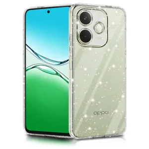 Силиконов калъф за Oppo A5 Pro &ndash; Прозрачен с блестящ ефект