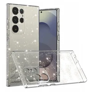Силиконов калъф за Samsung Galaxy S25 Ultra &ndash; Прозрачен с блестящ ефект