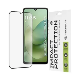 Стъклен протектор за Motorola Moto G06 &ndash; Пълно покритие с черен кант стандартен