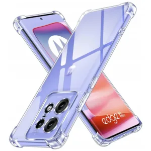 За Motorola Edge 50 Pro &ndash; Прозрачен Удароустойчив Силиконов Калъф