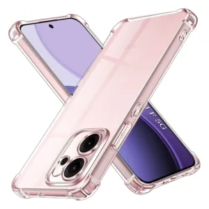 За Oppo Reno14 F &ndash; Прозрачен Удароустойчив Силиконов Калъф
