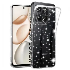 Силиконов калъф за Honor 400 Smart 5G &ndash; Прозрачен с блестящ ефект