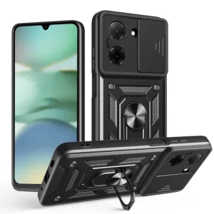 Противоударен калъф с ринг и плъзгащ капак за камера за Xiaomi Redmi A5 &ndash; надеждна защита за всеки ден