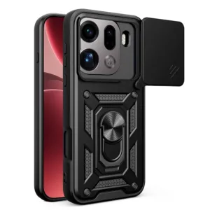 Противоударен калъф с ринг и плъзгаща камера защита за Oppo Find X9 Pro &ndash; премиум защита за вашия флагман