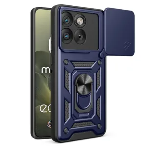 Противоударен калъф с ринг и защита за камера за Motorola Edge 70 &ndash; надеждност и удобство син