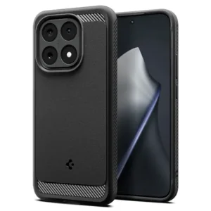 Калъф Spigen Rugged Armor &ndash; Matte Black за Xiaomi 15T &ndash; здрава защита с лекота