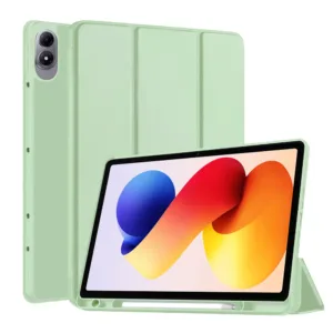 Калъф Techsuit Flex Trifold за Xiaomi Redmi Pad 2 Pro &ndash; стилна и практична защита за твоя таблет зелен