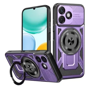 Калъф за Honor X5c Plus &ndash; Techsuit RuggedCam кейс с подсилена защита и MagSafe лилав