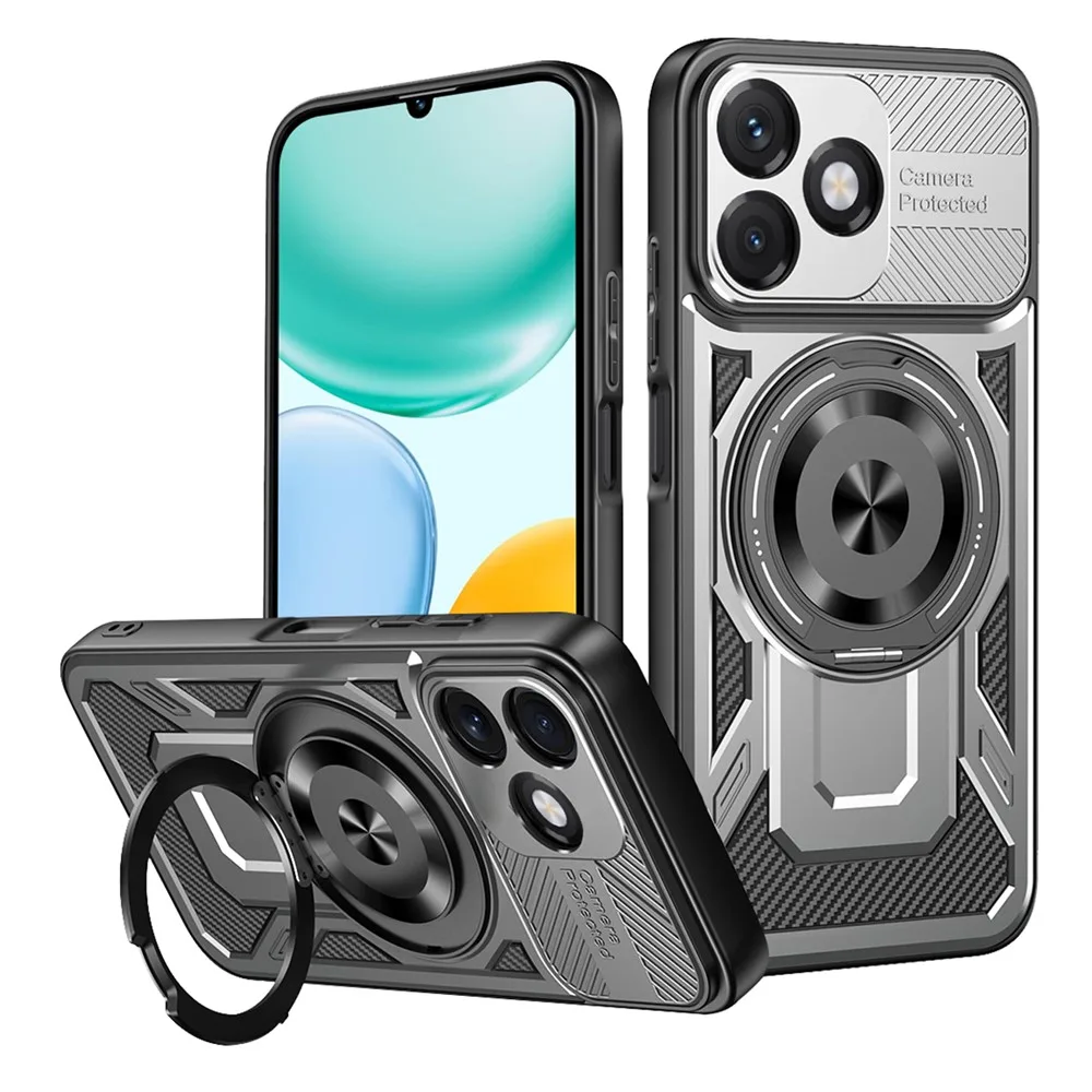 Калъф за Honor X5c Plus – Techsuit RuggedCam кейс с подсилена защита и MagSafe сив