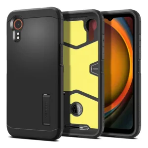 Калъф за Samsung Galaxy Xcover7 &ndash; Spigen Tough Armor &ndash; Черен &ndash; здрава защита и стил