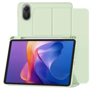 Калъф за Xiaomi Redmi Pad 2 – Techsuit Flex Trifold за удобство и защита всеки ден светло зелен