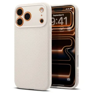 Калъф за iPhone 17 Pro &ndash; Spigen Liquid Air &ndash; Натурален Титаний &ndash; защита и стил в едно