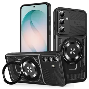 Калъф за Samsung Galaxy S26 Plus &ndash; Techsuit RuggedCam кейс с усилена защита и MagSafe черен