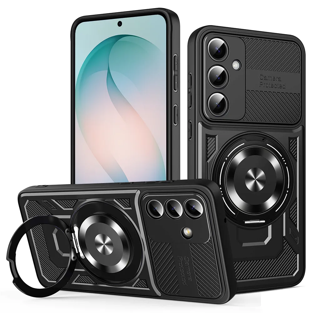 Калъф за Samsung Galaxy S26 Plus – Techsuit RuggedCam кейс с усилена защита и MagSafe черен