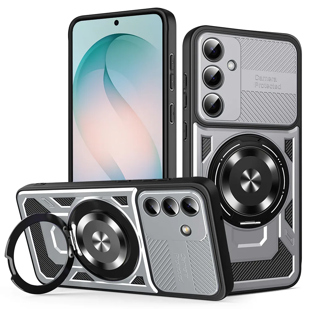 Калъф за Samsung Galaxy S26 Plus – Techsuit RuggedCam кейс с усилена защита и MagSafe сив