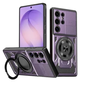 Калъф за Samsung Galaxy S26 Ultra – Techsuit RuggedCam кейс с екстремна защита и MagSafe лилав