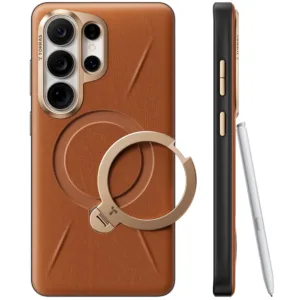Калъф за Samsung Galaxy S26 Ultra – Torras QPRO Leather Series – премиум защита и елегантен стил кафяв