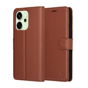 Калъф за Oppo Reno14 &ndash; Techsuit Leather Folio кафяв