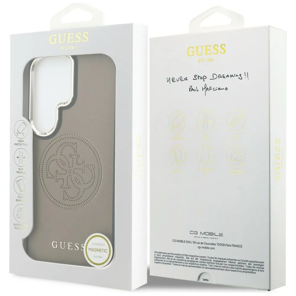 Калъф за Samsung Galaxy S26 Ultra – Guess Perforated Logo MagSafe (GUHMS26L5PG4SRGW) – Кафяв - Image 7