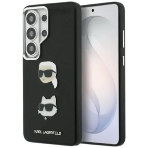Калъф за Samsung Galaxy S26 Ultra – Karl Lagerfeld Wrapped Leather Saffiano with K&C Head Pin (KLHCHCS26LPSFDHPOK) – Черен