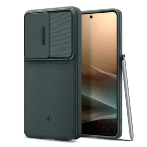 Калъф за Samsung Galaxy S26 Ultra – Spigen Optik Armor (ACS10688) зелен