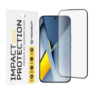 Стъклен протектор за Xiaomi Poco F8 Ultra &ndash; Techsuit 11D Privacy Full Glue