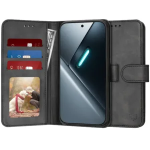 Калъф Techsuit Diary Book за Xiaomi Poco X8 Pro &ndash; Black &ndash; елегантна защита и практичен дизайн