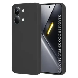 Калъф Techsuit SoftFlex за Xiaomi Poco X8 Pro Max &ndash; Черен &ndash; мек силикон и изчистен стил