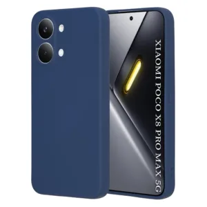 Калъф Techsuit SoftFlex за Xiaomi Poco X8 Pro Max &ndash; Navy Blue &ndash; мек силикон и стилен комфорт