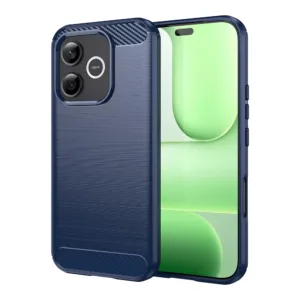 Калъф за Honor 600 Lite &ndash; Techsuit Carbon Silicone &ndash; Син