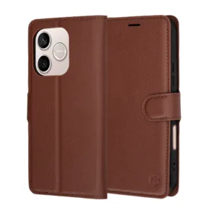 Калъф за Honor 600 Lite – Techsuit Leather Folio кафяв