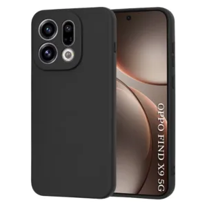 Калъф Techsuit SoftFlex за Oppo Find X9 &ndash; силиконов кейс с минималистичен дизайн и комфортен захват черен