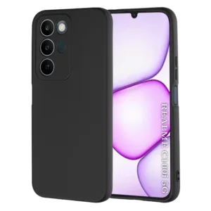 Калъф Techsuit SoftFlex за Realme C100 5G &ndash; силиконов кейс с комфортен захват и надеждна защита черен