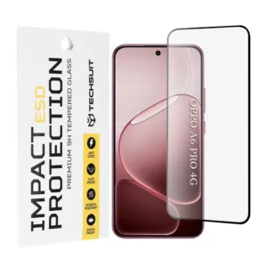 Стъклен протектор за Oppo A6 Pro &ndash; Techsuit 111D Full Cover / Full Glue Glass &ndash; Classic & Privacy