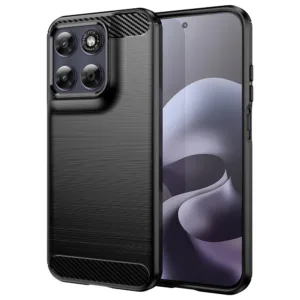 Калъф за Motorola Moto G87 &ndash; Techsuit Carbon Silicone &ndash; максимална защита с елегантен карбонов дизайн