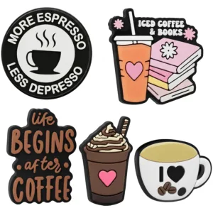 Комплект 3D стикери за телефон Coffee – 5 броя, кафе мотиви